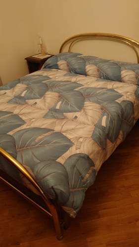 Customer photo review of Copripiumino Matrimoniale, Singolo, Una Piazza e Mezza, Tropical Celeste Argento
