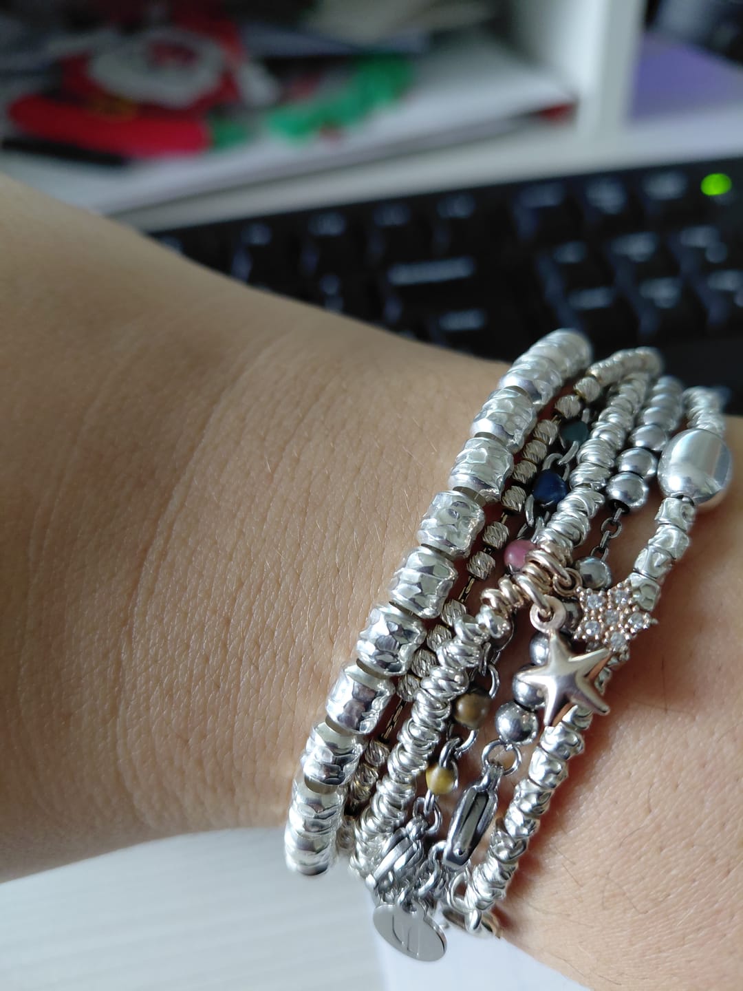 Customer photo review of Bracciale Granelli Martellati