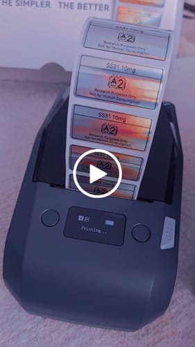 Customer video review of Thermal Transfer Label Printer Labels for M2, M3