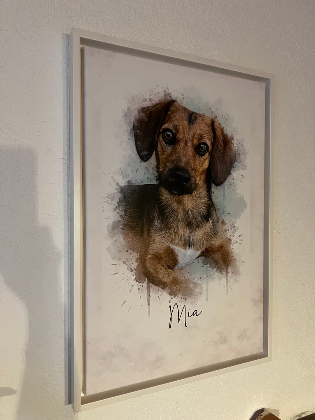Customer photo review of Personalisierte Leinwand - "Tierportrait Aquarell"