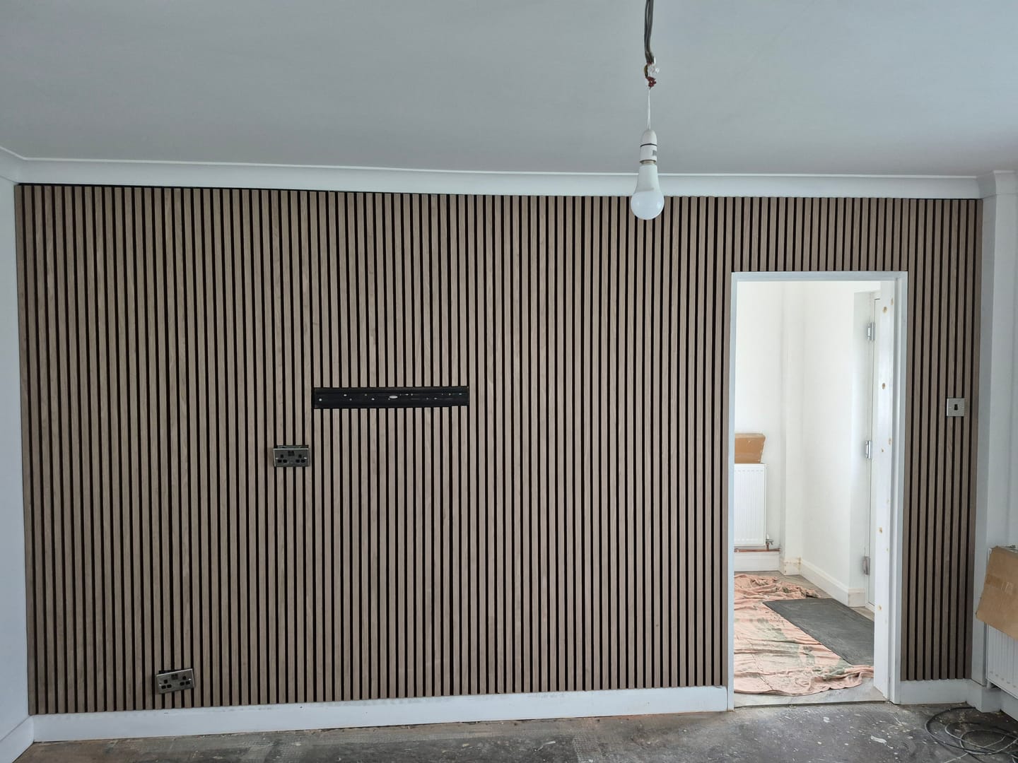 Customer photo review of Acoustic Slat Wall Panel - Walnut