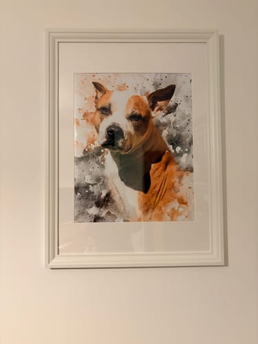 Customer photo review of Your Dog as Watercolor Portrait