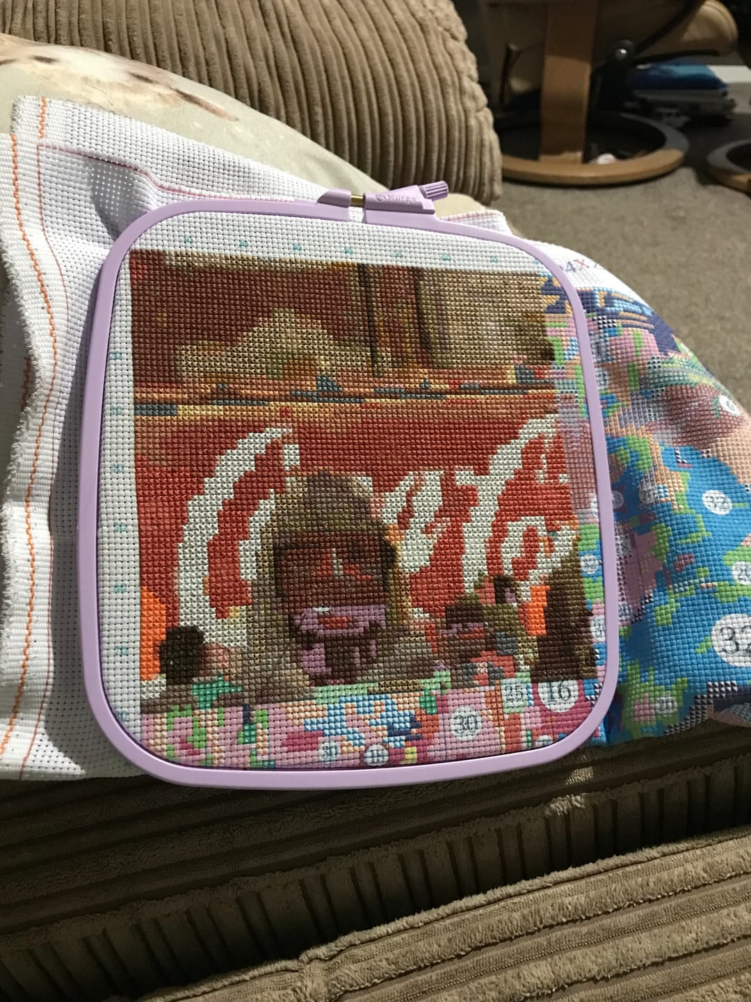 Customer photo review of Custom Cross Stitch Tapestry Kit | Just Upload Your Photo!