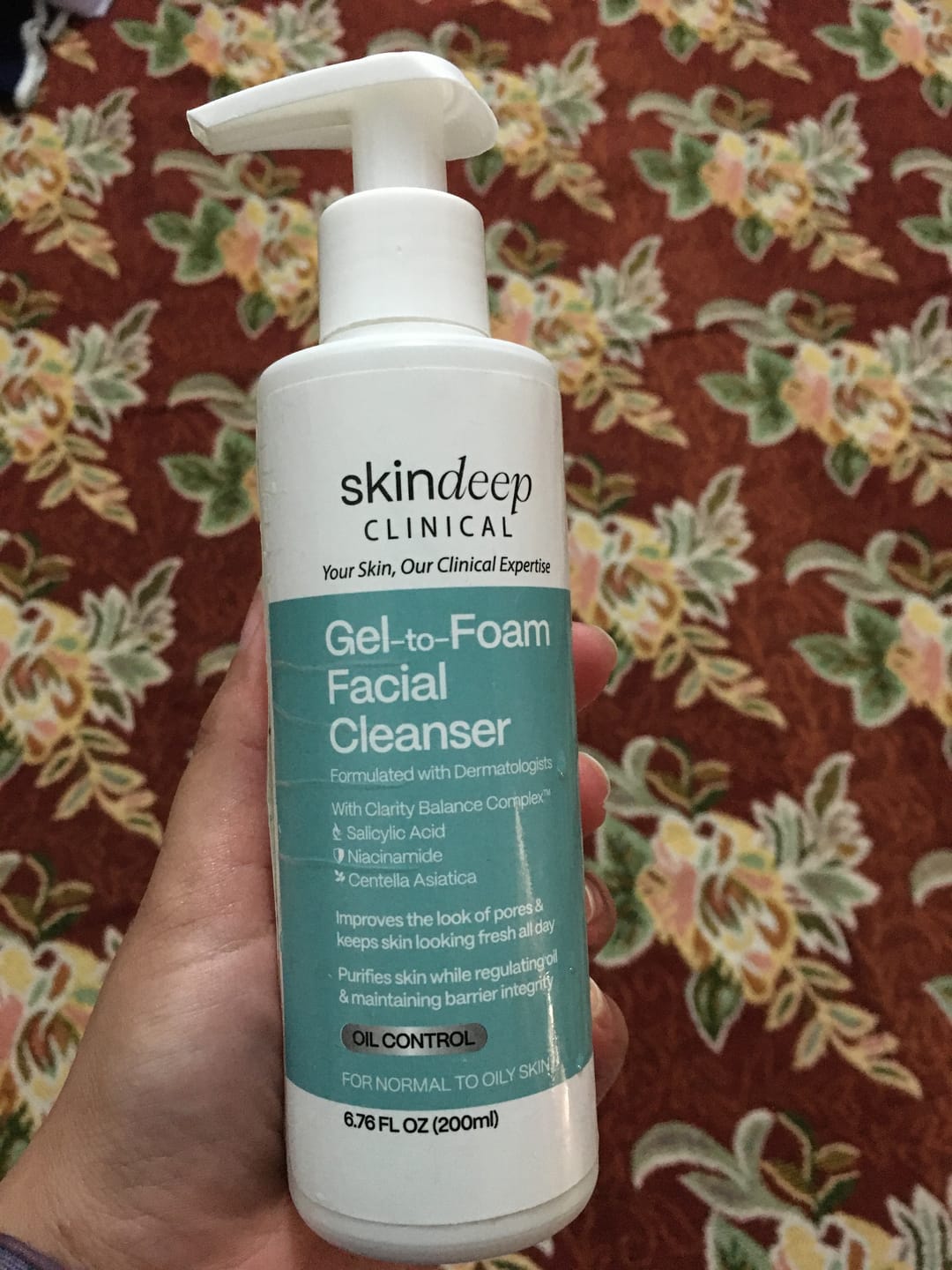 Customer photo review of Gel-to-Foam Facial Cleanser
