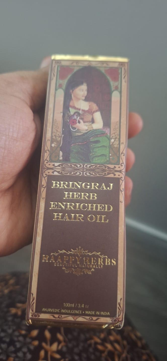 Customer photo review of Bhringraj Herb Enriched Hair Oil - 100 ml