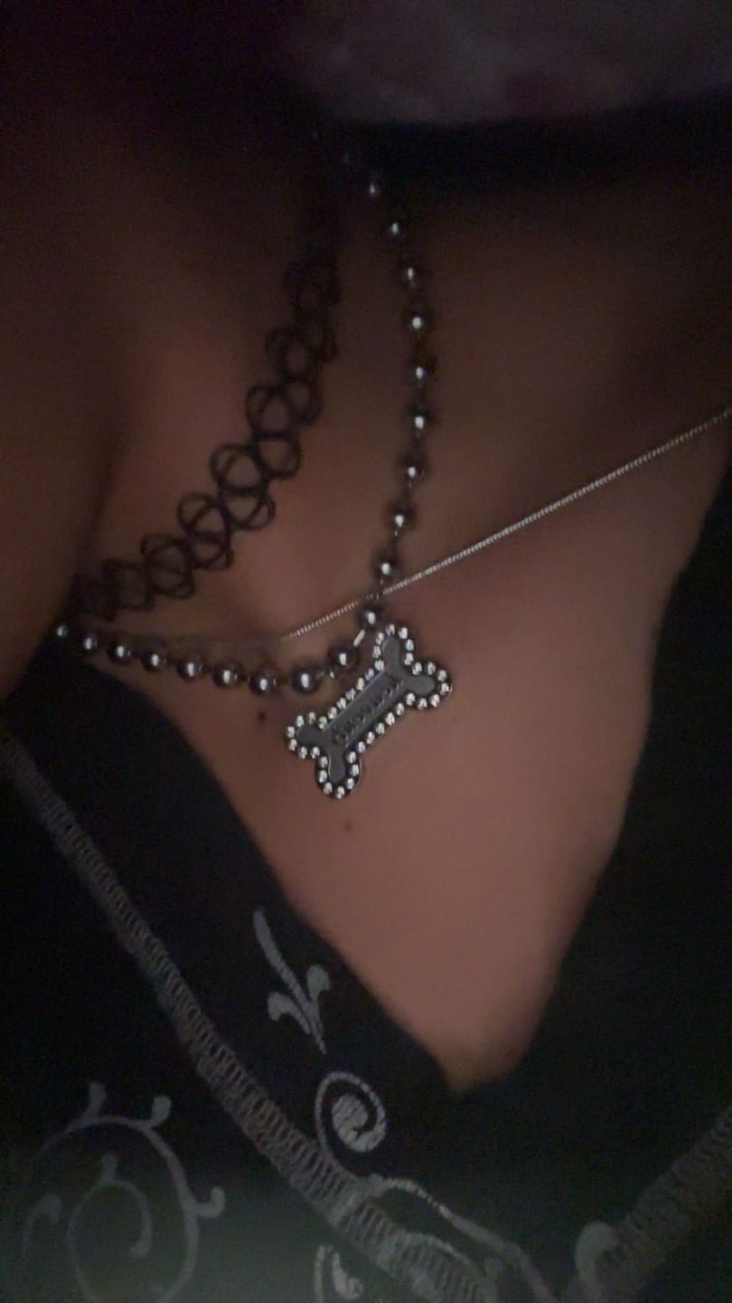 Customer photo review of Heavenly Bone Ballchain Necklace