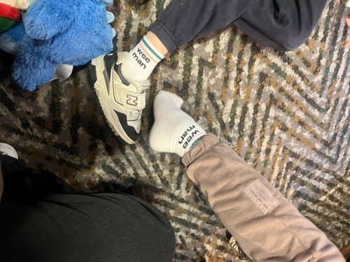 Customer photo review of Wee Man Baby Socks | Born & Bred