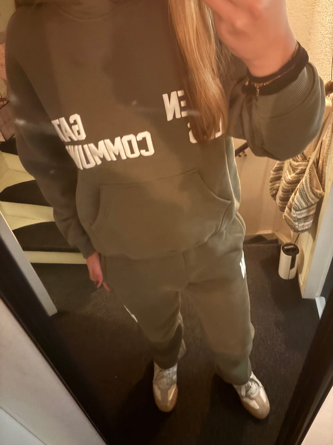 Customer photo review of GATED COMMUNITY HOODIE SAGE