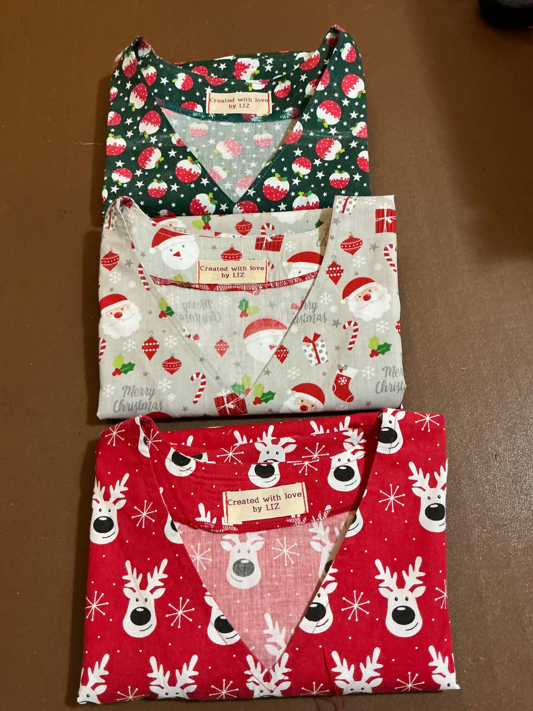 Customer photo review of White Reindeer Faces Polycotton Fabric