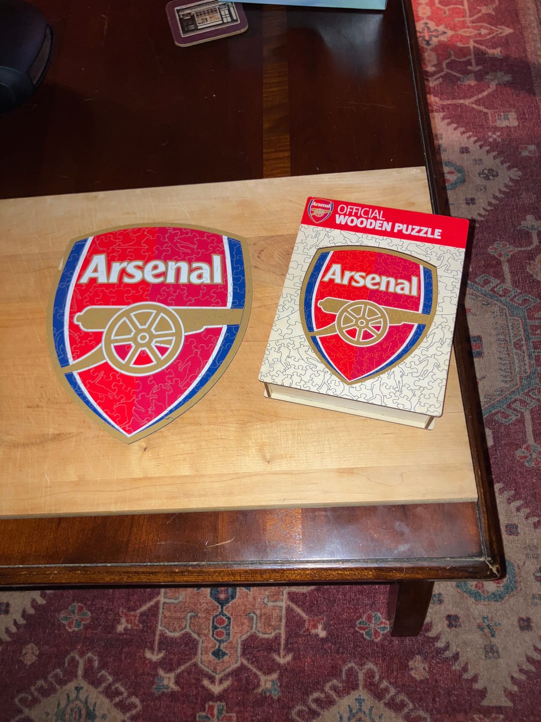 Customer photo review of Arsenal FC® Logo - Wooden Puzzle