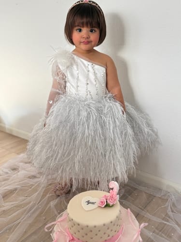 Customer photo review of Elegant Baby Girl Tassel Christening Dress Toddler Birthday Pageant Princess Dress