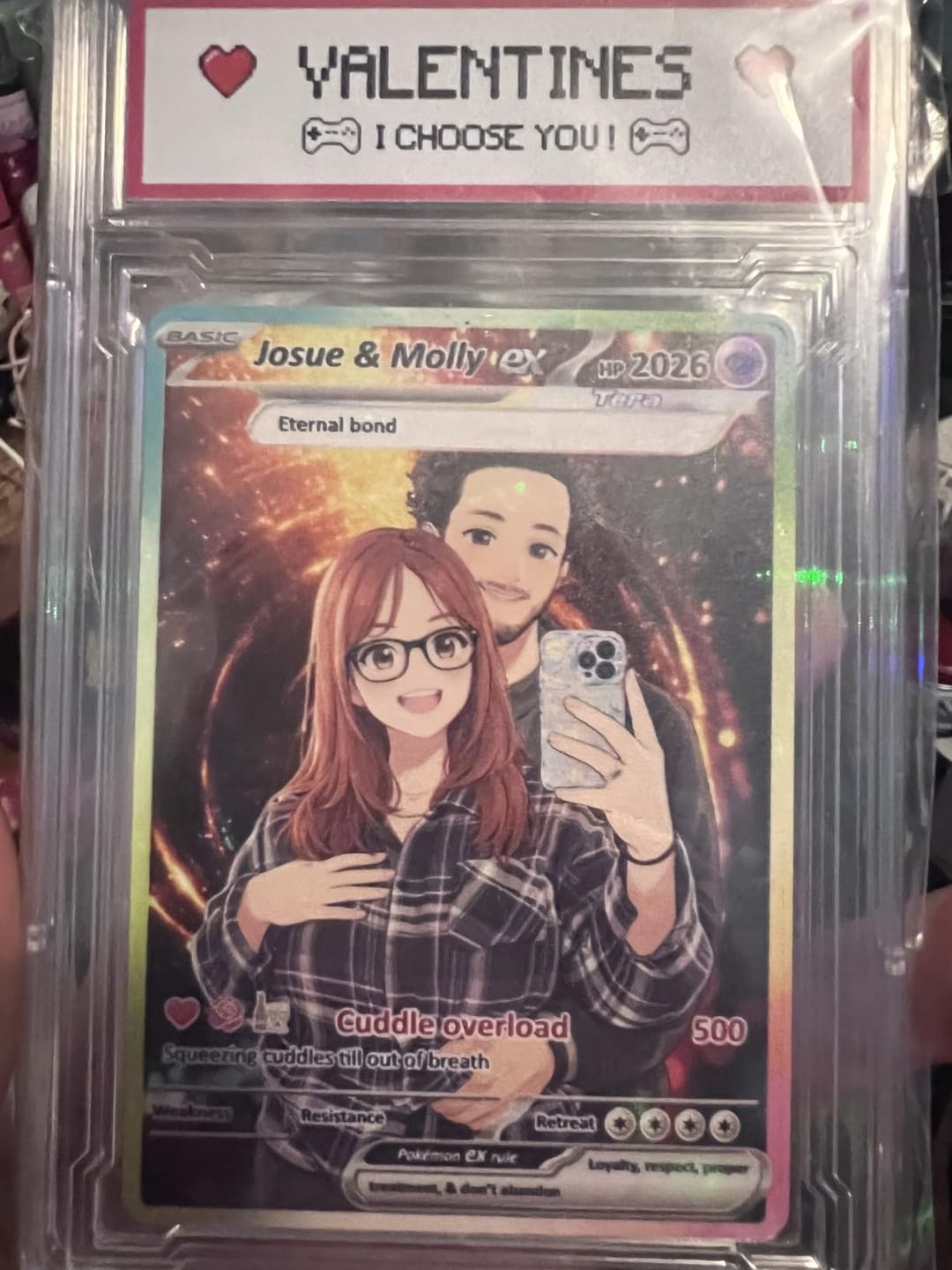 Customer photo review of Custom Pokémon Cards with Anime Picture, Personalized Poke Cards Animated Style Gifts for Him and Her - CPC-04