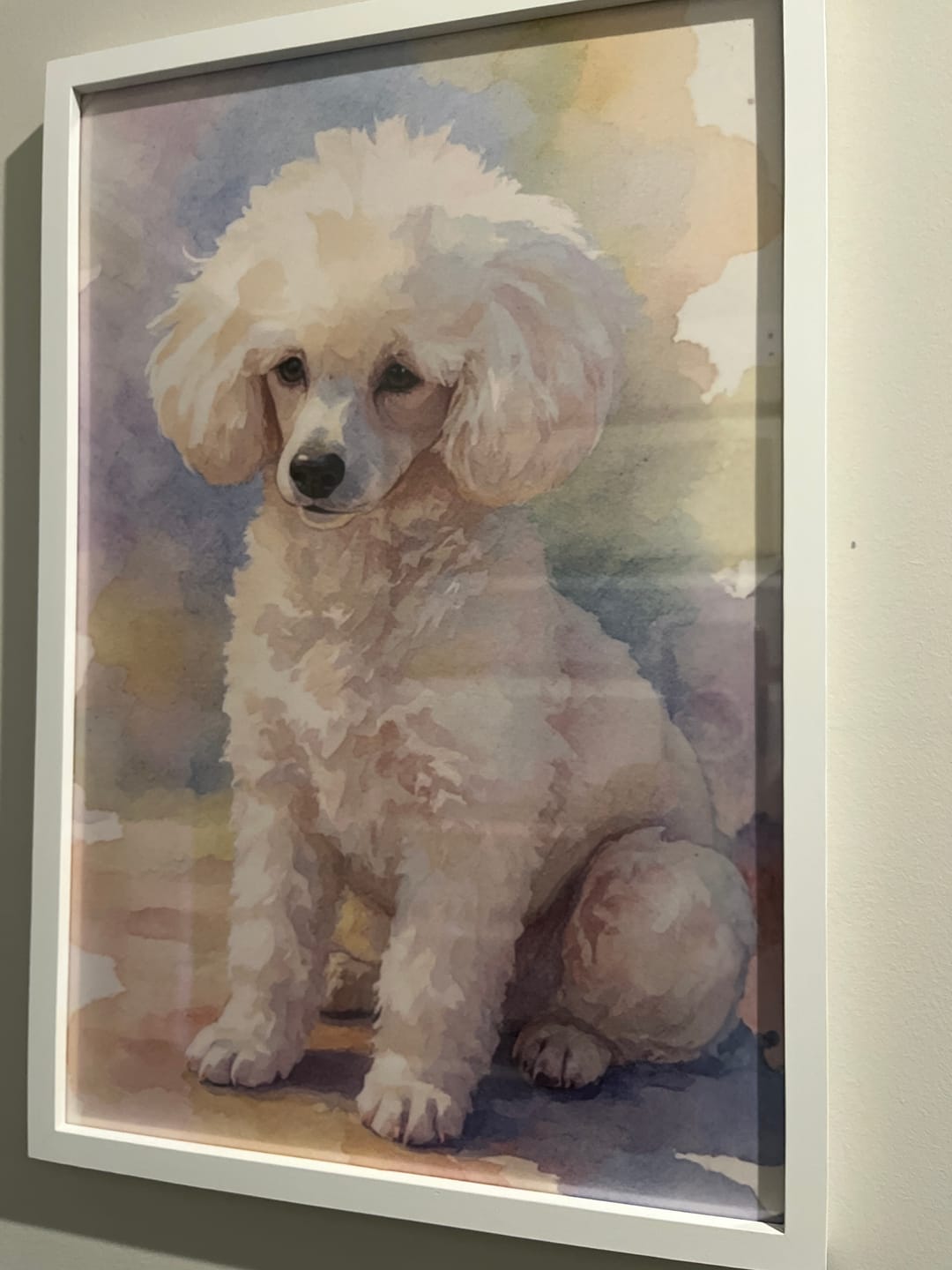 Customer photo review of Upload Your Pet’s Photo → Get Instant Watercolor Memorial Portrait Preview | Custom Framed Poster Pet Loss Tribute