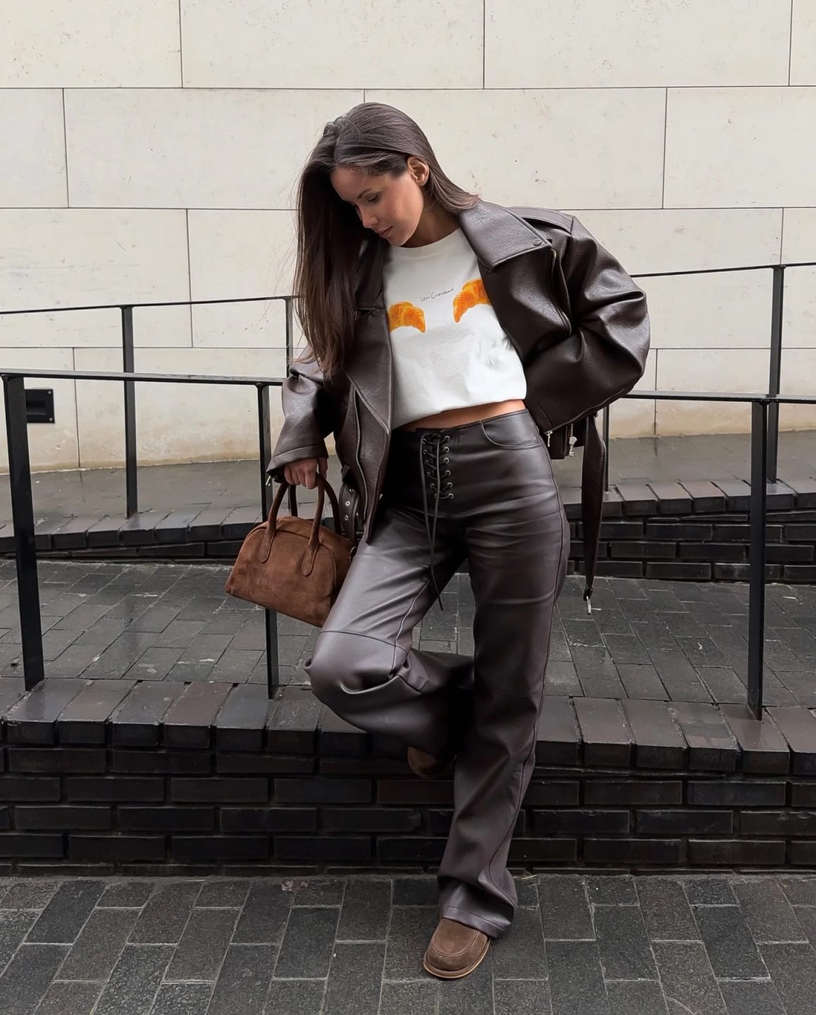 Customer photo review of Gertrude Vegan Leather Jacket
