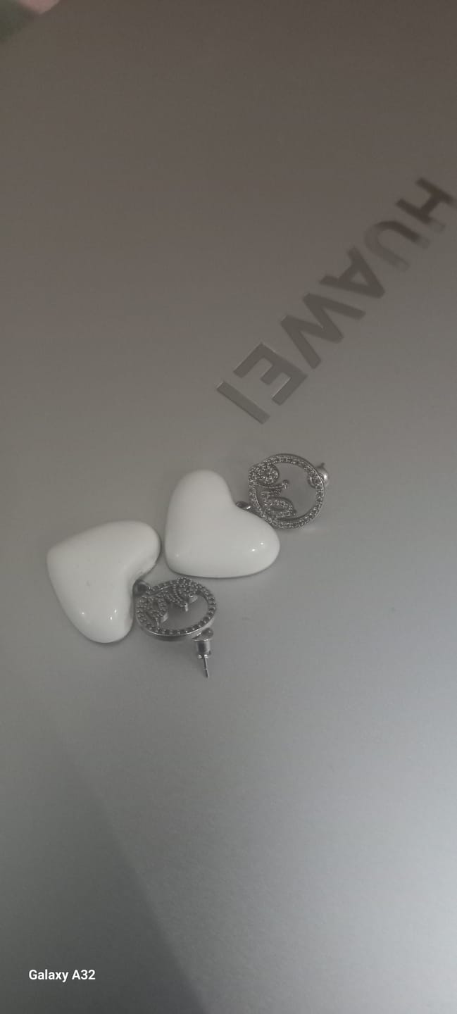 Customer photo review of White Era Adore Silver Earrings