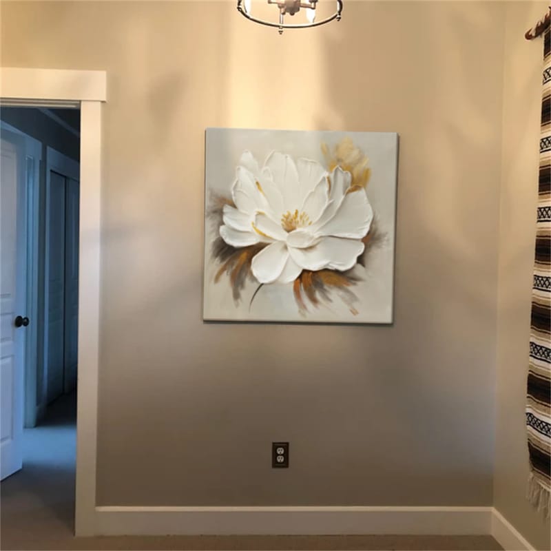 Customer photo review of Flower Textured Painting Canvas #FP047