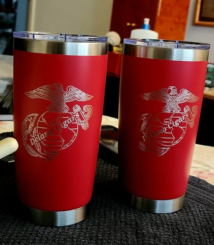 Customer photo review of (6 Pieces) Laser Engraved Tumbler | 20 oz