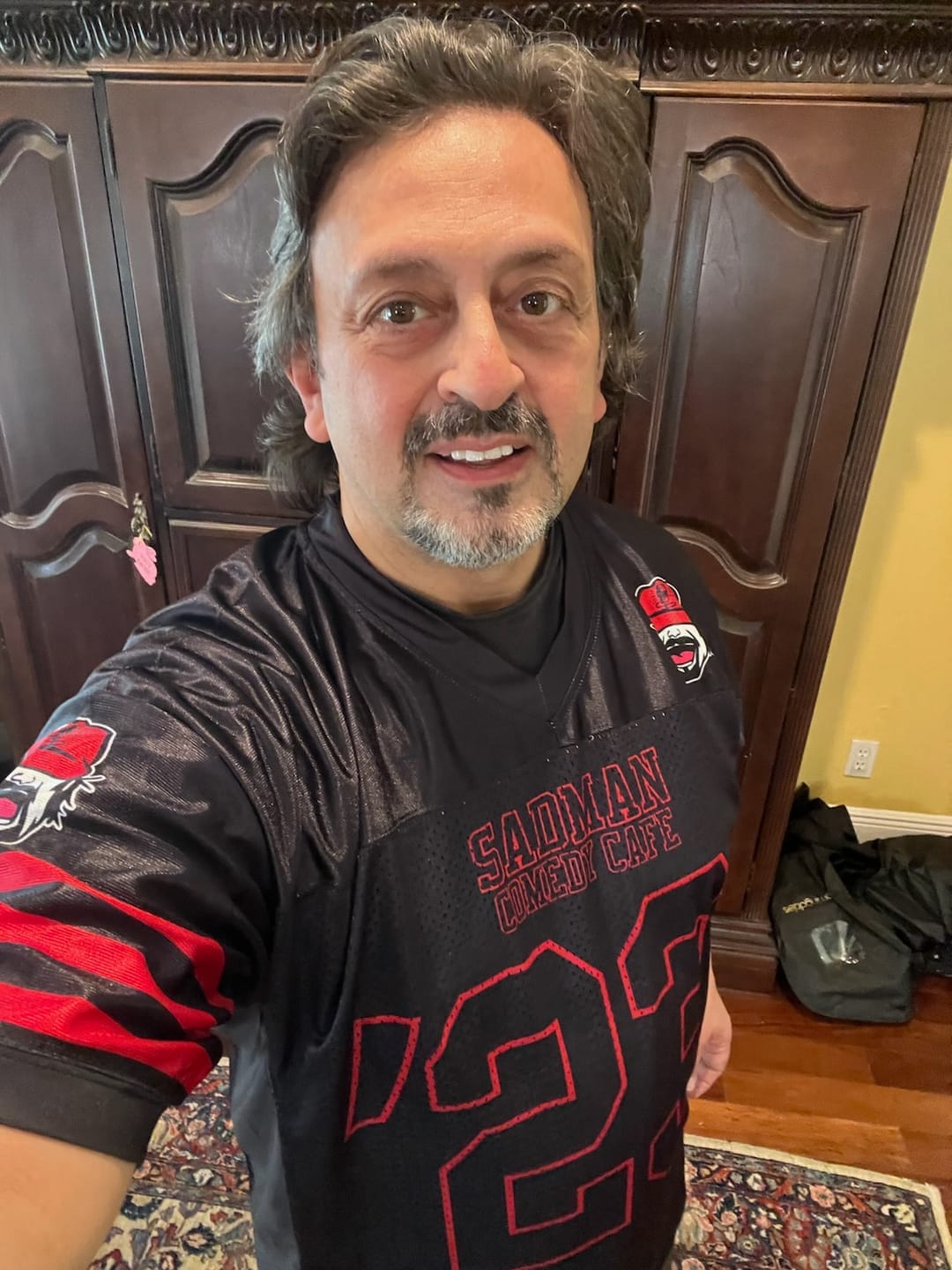 Customer photo review of Custom Black White Classic Style Authentic Baseball Jersey