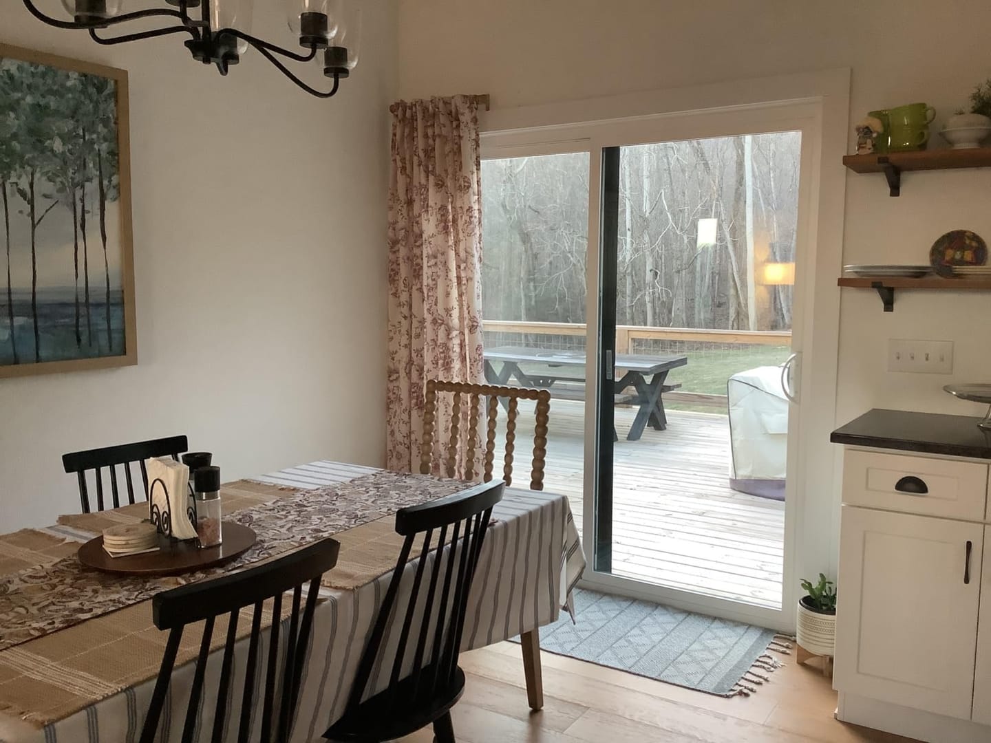 Customer photo review of Floral Lined Linen Blend Curtains