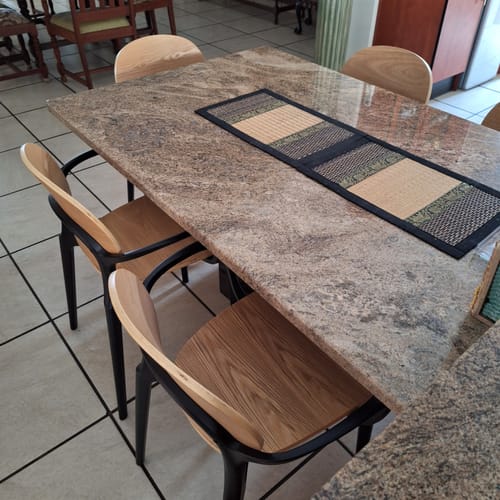 Customer photo review of Rush Black and Wood Dining Chair
