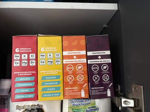 Customer photo review of Pack 4x Electrolitos Mix Sabores + Vaso Regalo