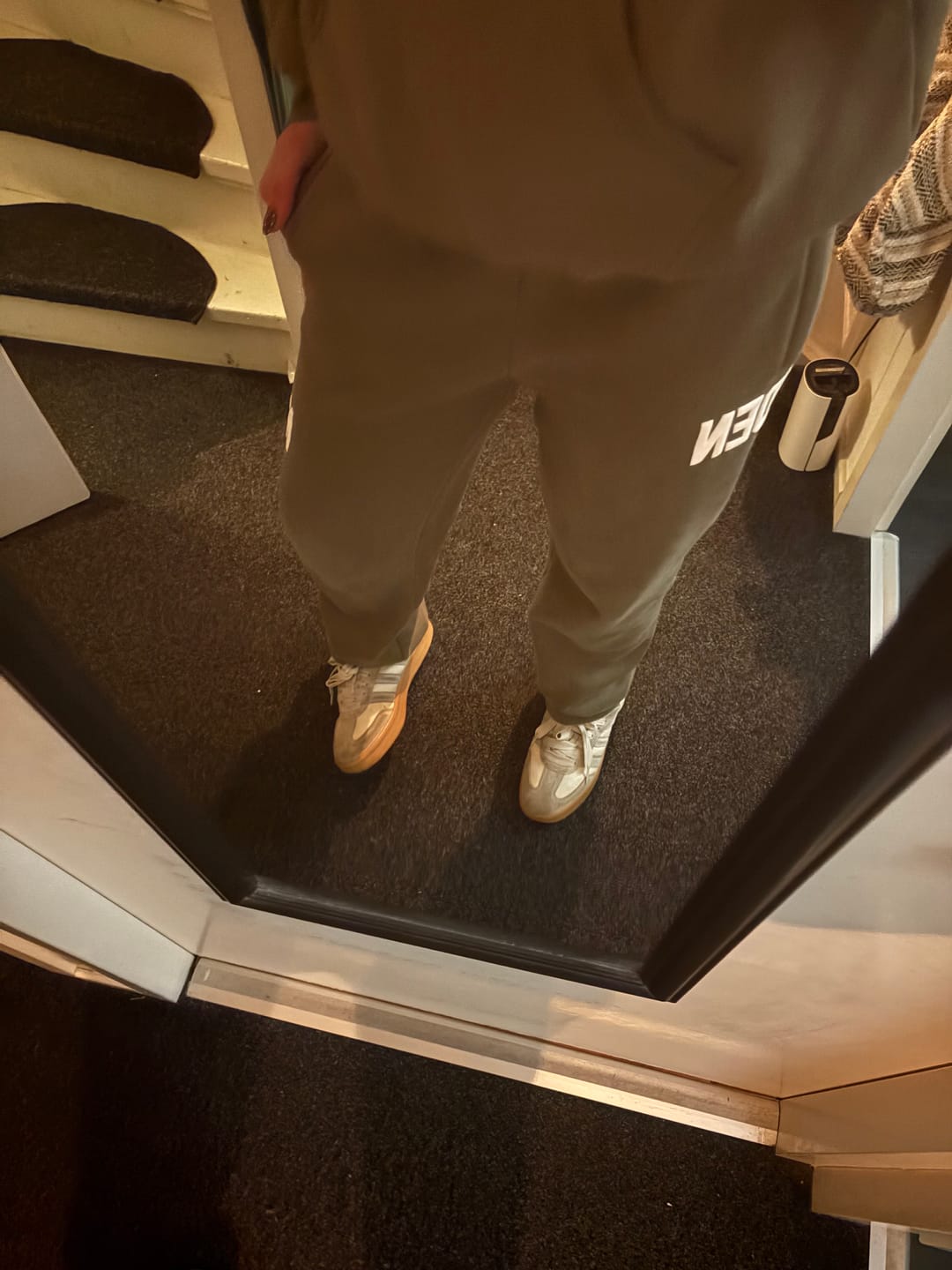 Customer photo review of GATED COMMUNITY STRAIGHT LEG SWEATPANTS SAGE