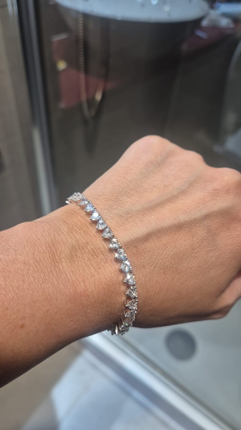 Customer photo review of Amore Tennis Bracelet In Silver