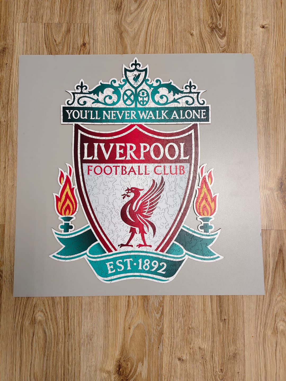 Customer photo review of Liverpool FC® Logo - Wooden Puzzle