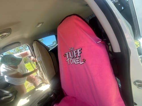 Customer photo review of Waterproof Car Towel Seat Cover