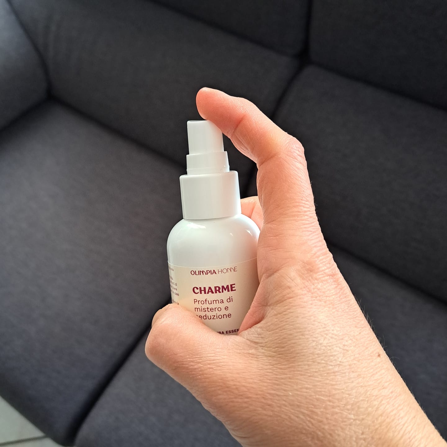 Customer photo review of Profumo spray per tessuti Charme ml.100