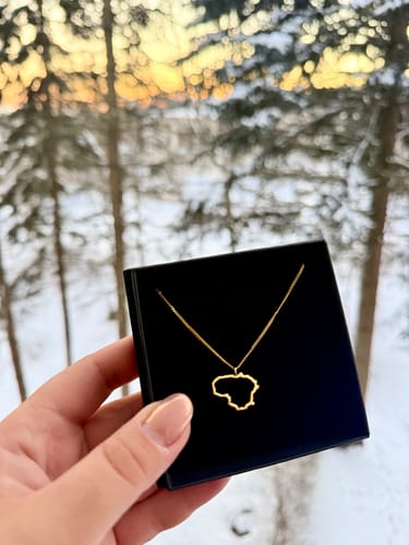 Customer photo review of Paauksuotas Sidabrinis pakabukas "Lietuva"
