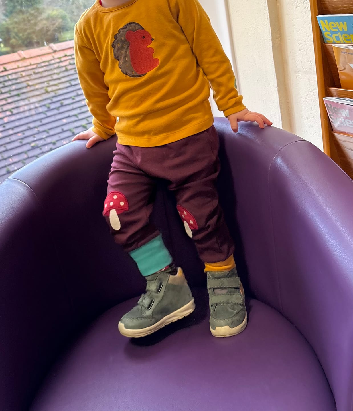 Customer photo review of Toadstool Knee Patch Joggers