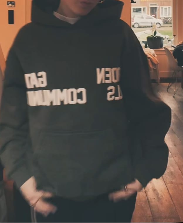 Customer photo review of GATED COMMUNITY HOODIE SAGE