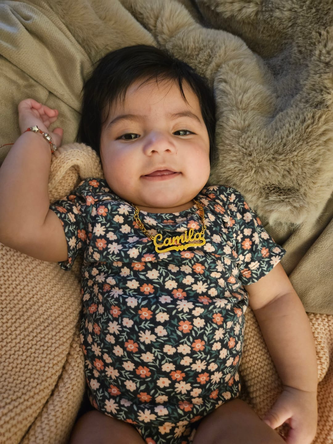 Customer photo review of Kids Diamond Cut Heart Name Necklace