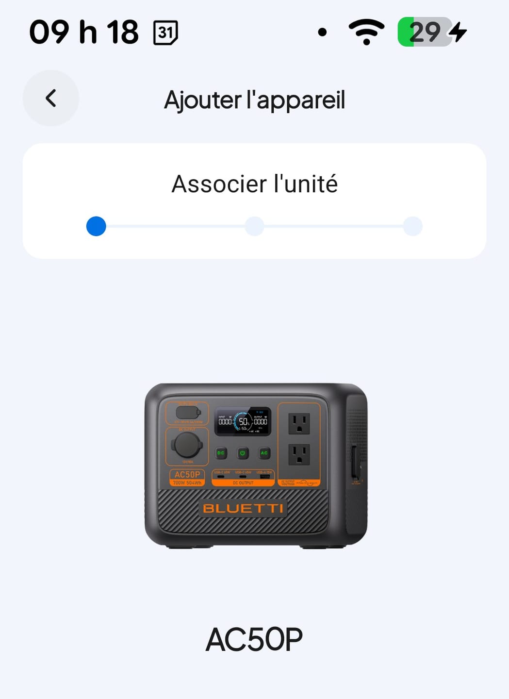 Customer photo review of Batterie Autonome Bluetti AC50P 700W