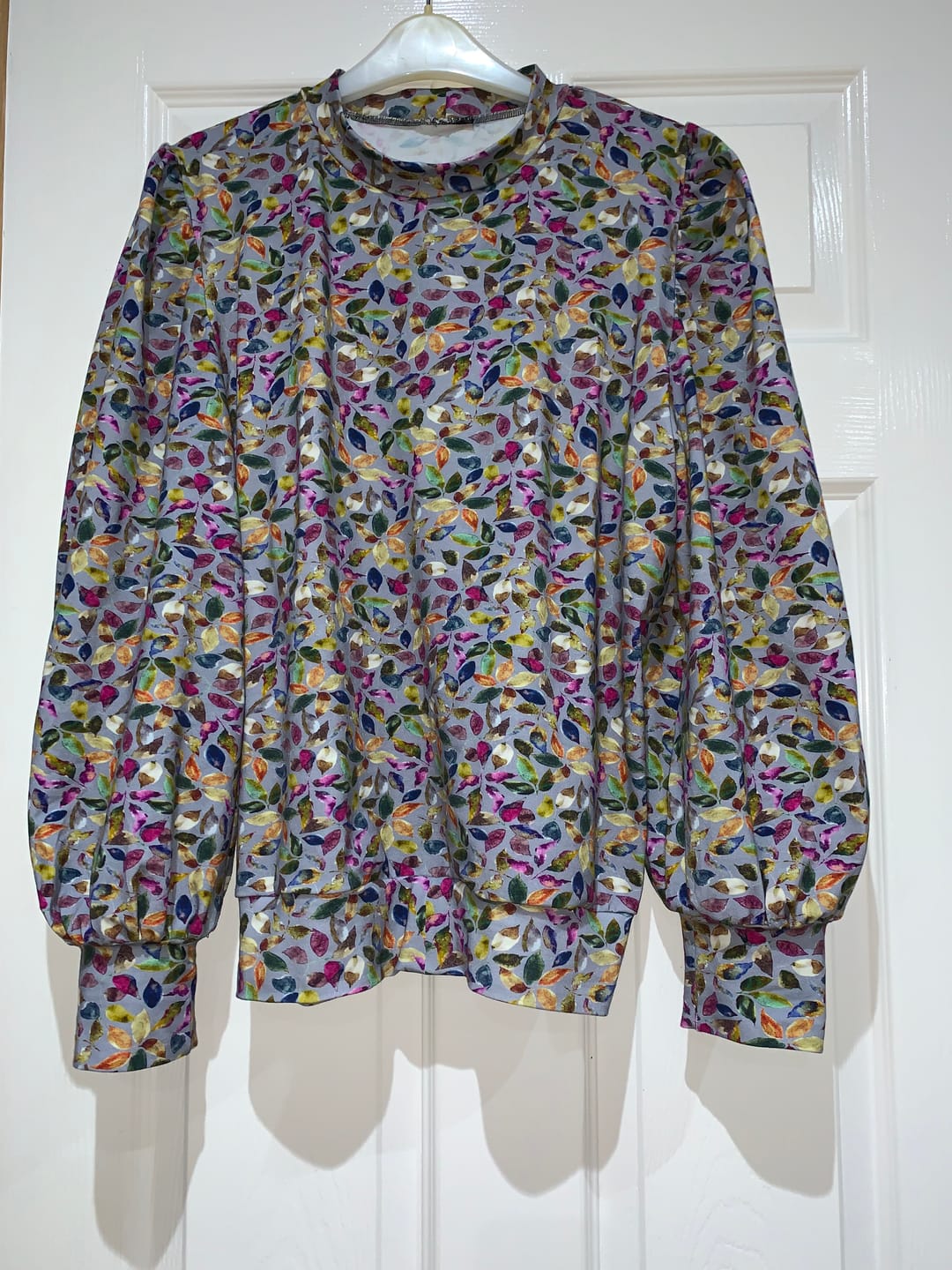 Customer photo review of Chroma Leaves Cotton Jersey Fabric