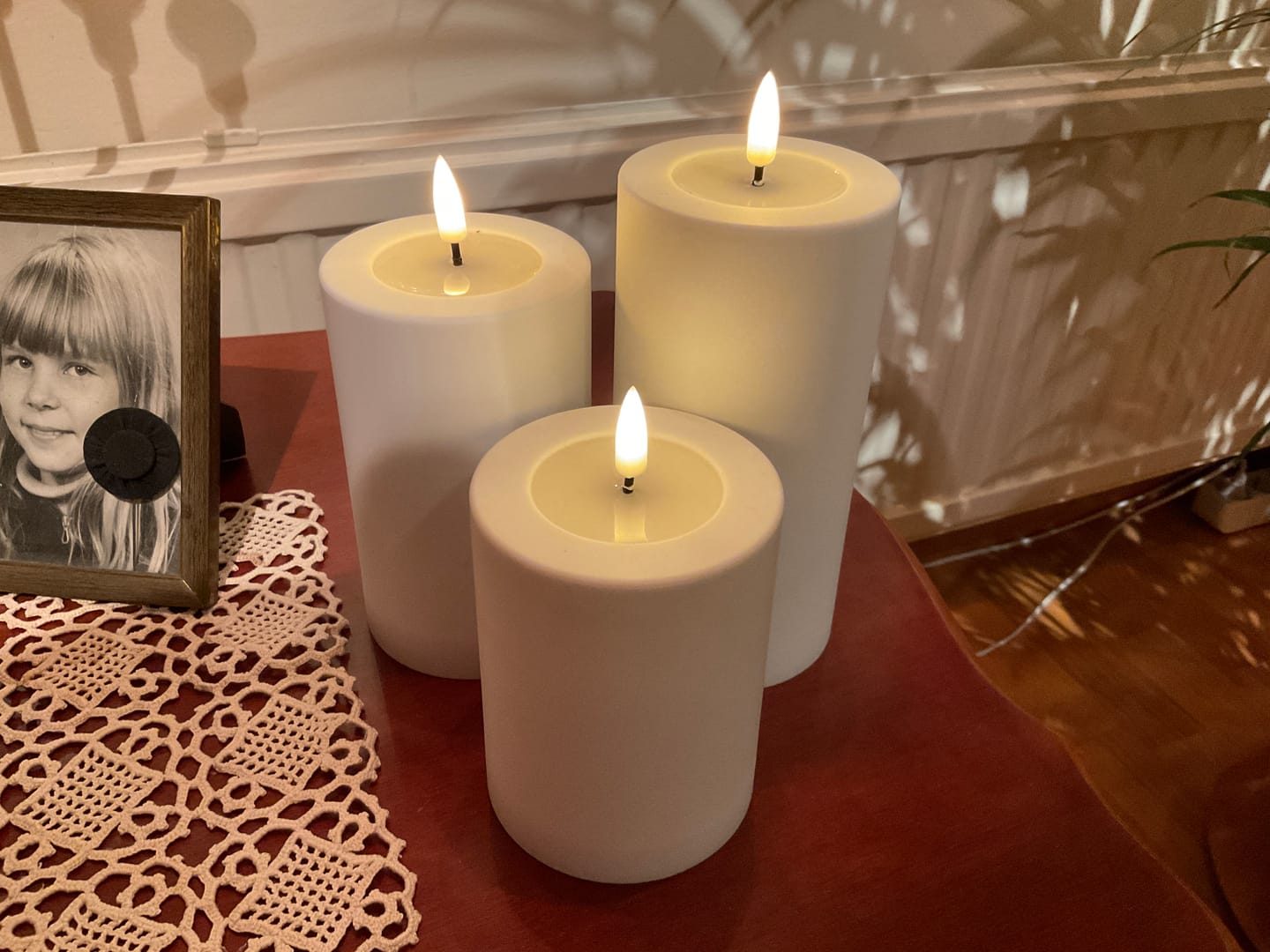 Customer photo review of Udendørs LED Bloklys Ø 7,5 x 15 cm Hvid