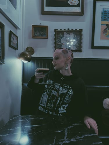 Customer photo review of Bound to Suffer Oversized Tee