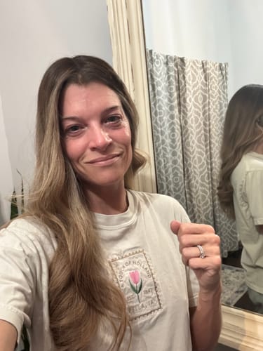 Customer photo review of Burnt Honey // Illusion Lace Topper