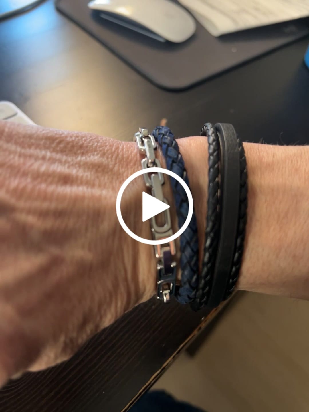 Customer video review of Multi Strand Leather Bracelet