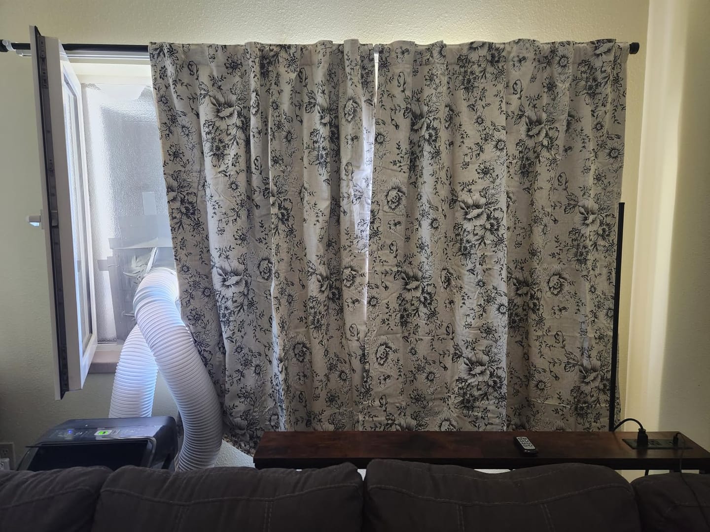 Customer photo review of Floral Lined Linen Blend Curtains