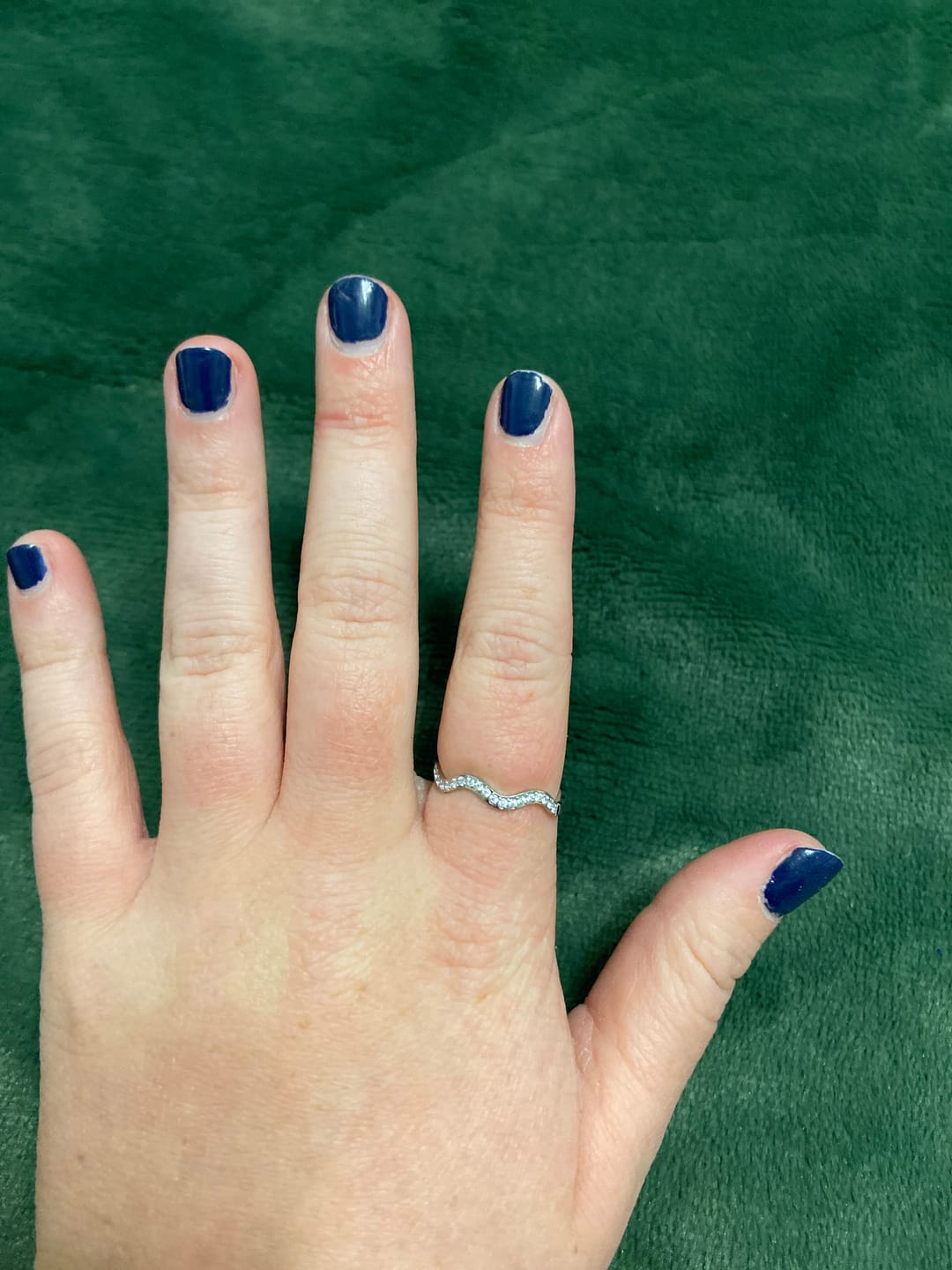 Customer photo review of Zenya Crystal & Silver Wave Ring