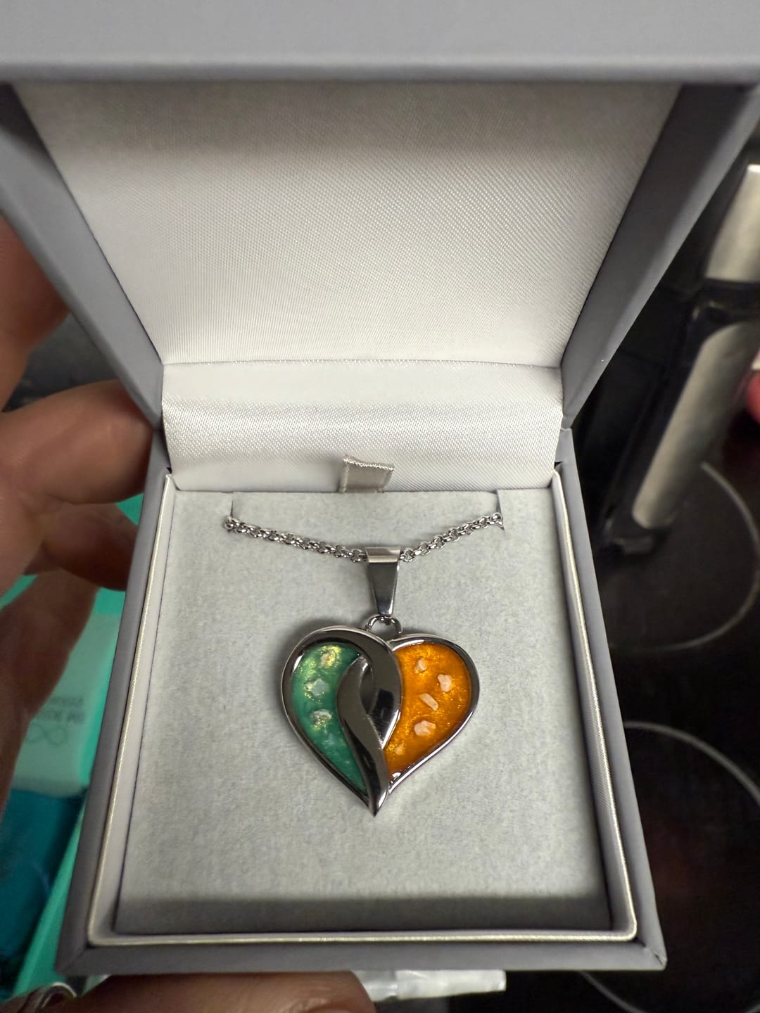 Customer photo review of Crossover Heart Stainless Steel Pendant