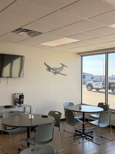 Customer photo review of King Air 300 Angle Silhouette Metal Wall Art