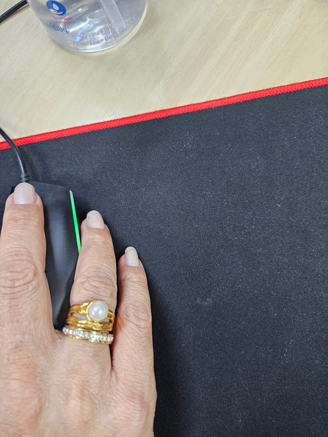 Customer photo review of Anel Brilhante Banhado em Ouro 18K