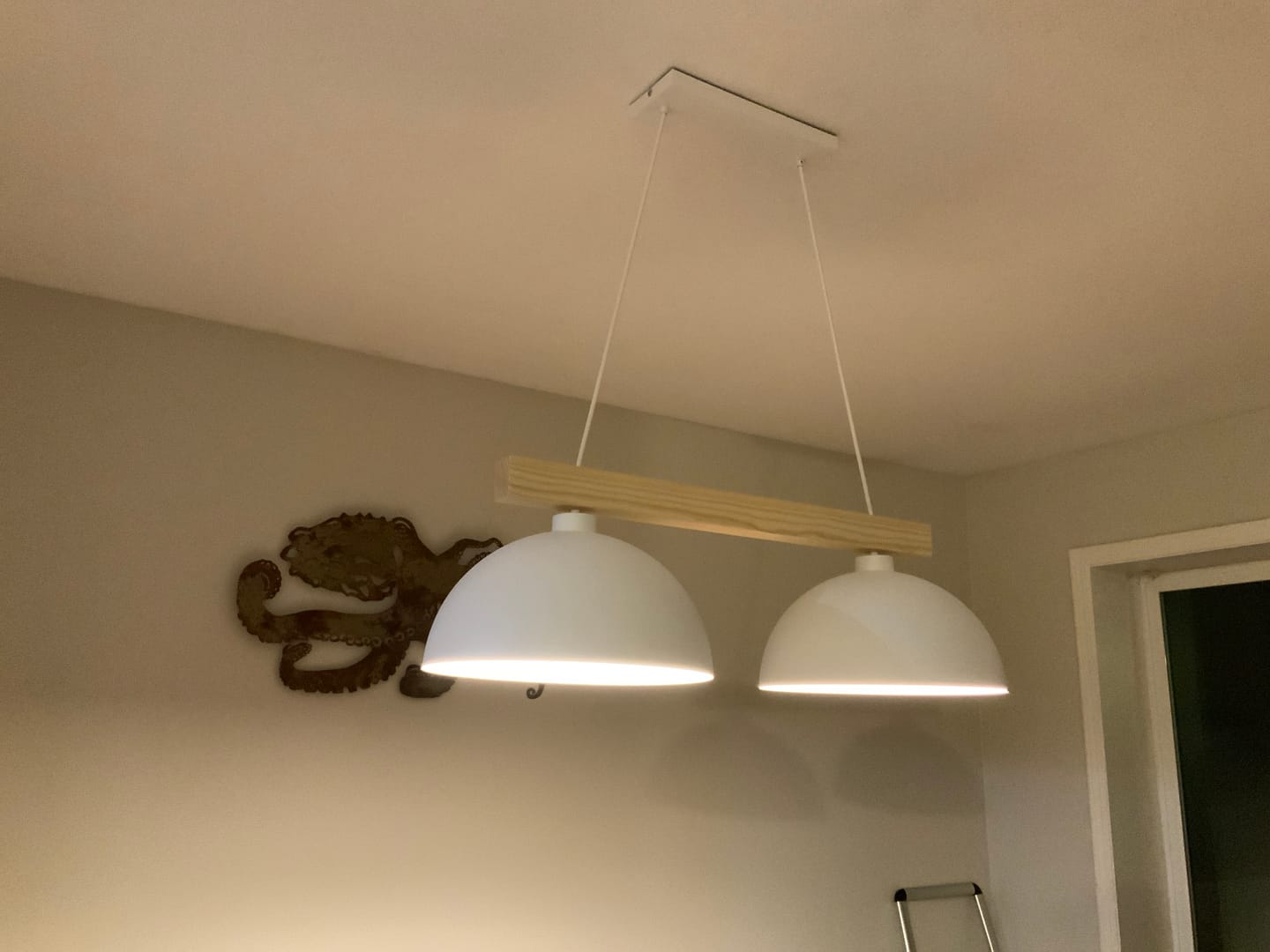 Customer photo review of OSLO 2-Light Scandinavian Pendant Light for Kitchen Island, Dining Table & Modern Interiors,