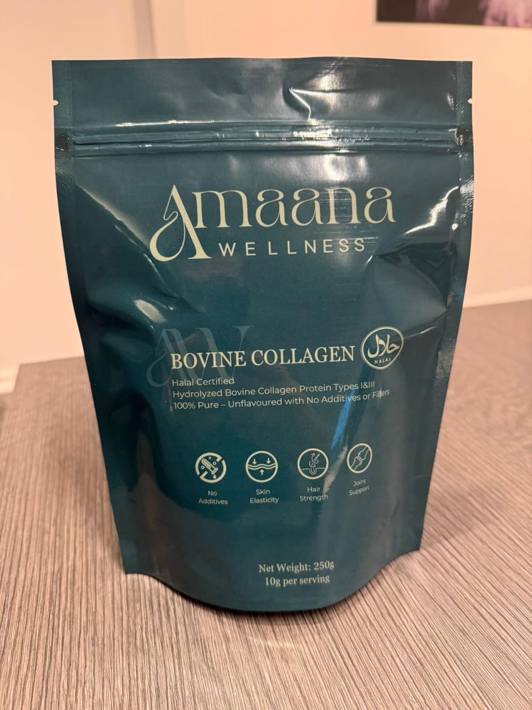 Customer photo review of Halal Bovine Collagen Powder Pouch