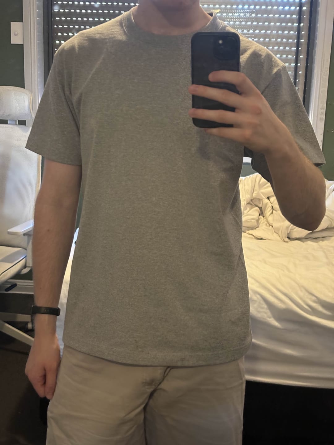 Customer photo review of 9 oz Cotton Tubular T-Shirt - Gray