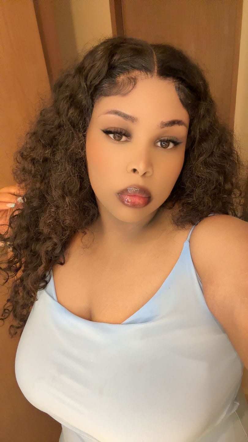Customer photo review of Raw Indian Curly Hair Extensions