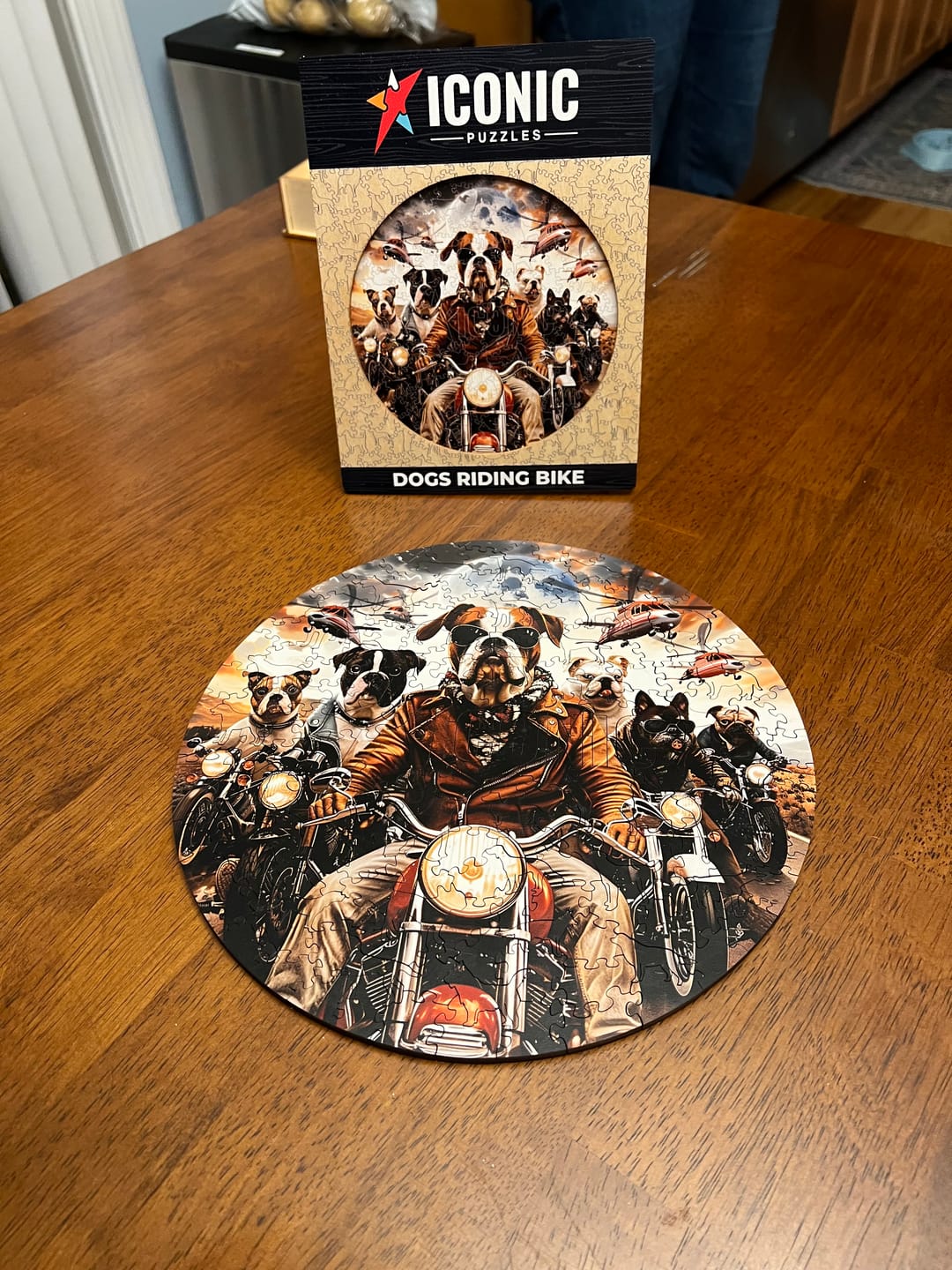 Customer photo review of Motorcyclist Dogs - Wooden Puzzle